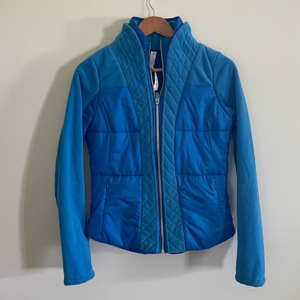 Lululemon blue quilted fleece jacket